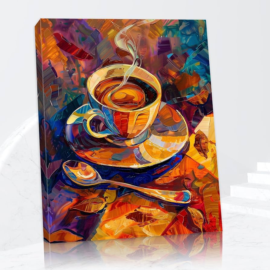Amazon.com: Coffee Bar Wall Decor - Abstract Coffee Wall Art