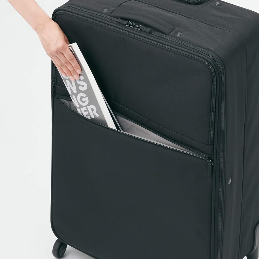 タグ説明書カギ付き】半分の厚みで収納できるソフトキャリーケースS