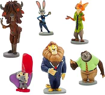 Amazon.co.jp: ディズニー ズートピア 6 フィギュア プレイセット