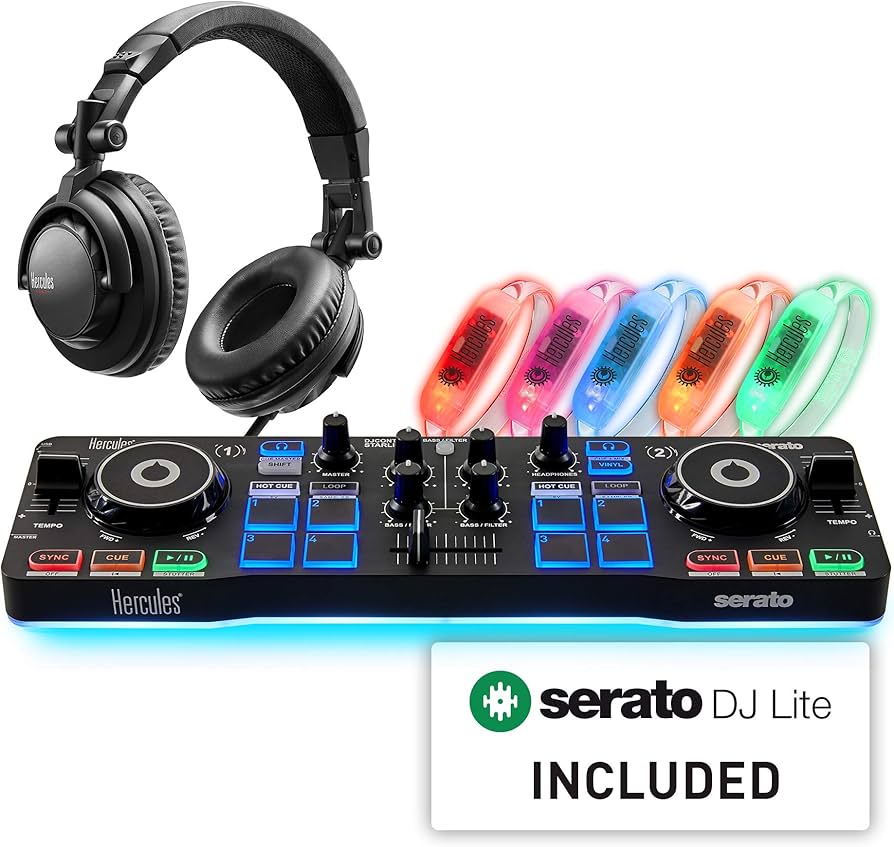 Amazon.com: Hercules DJ Party Set: Ultra-compact, 2-deck DJControl