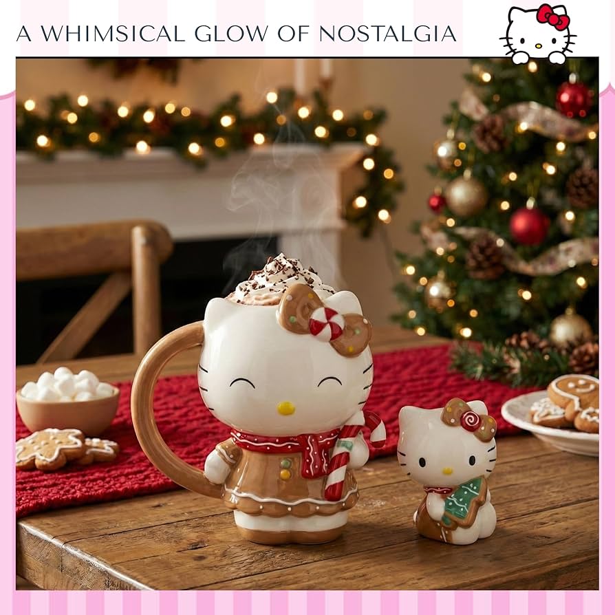 Amazon.com: Blue Sky Clayworks Hello Kitty Holiday Gingerbread Mug