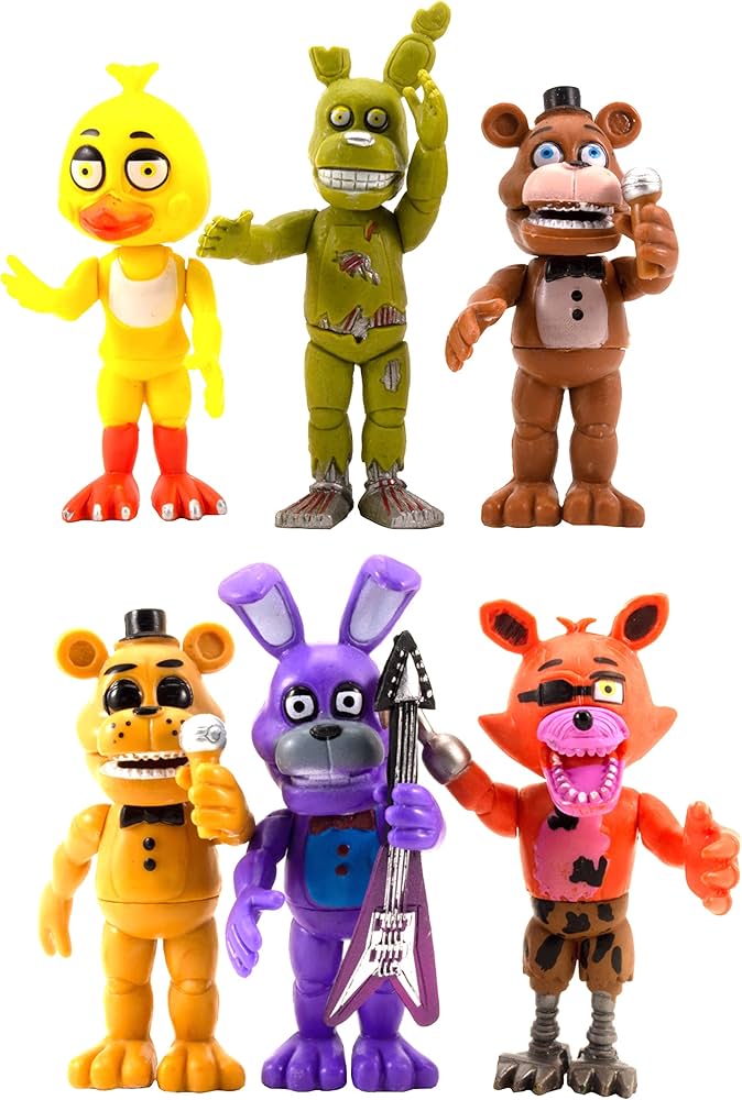 Amazon.com: Toysvill FNAF Action Figures (Set of 6 pcs) | Inspired