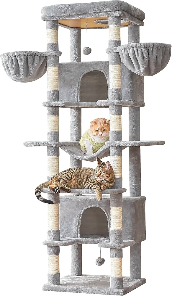 Amazon | Mwpo キャットタワー 多頭飼い 猫タワー 猫用品 据え置き