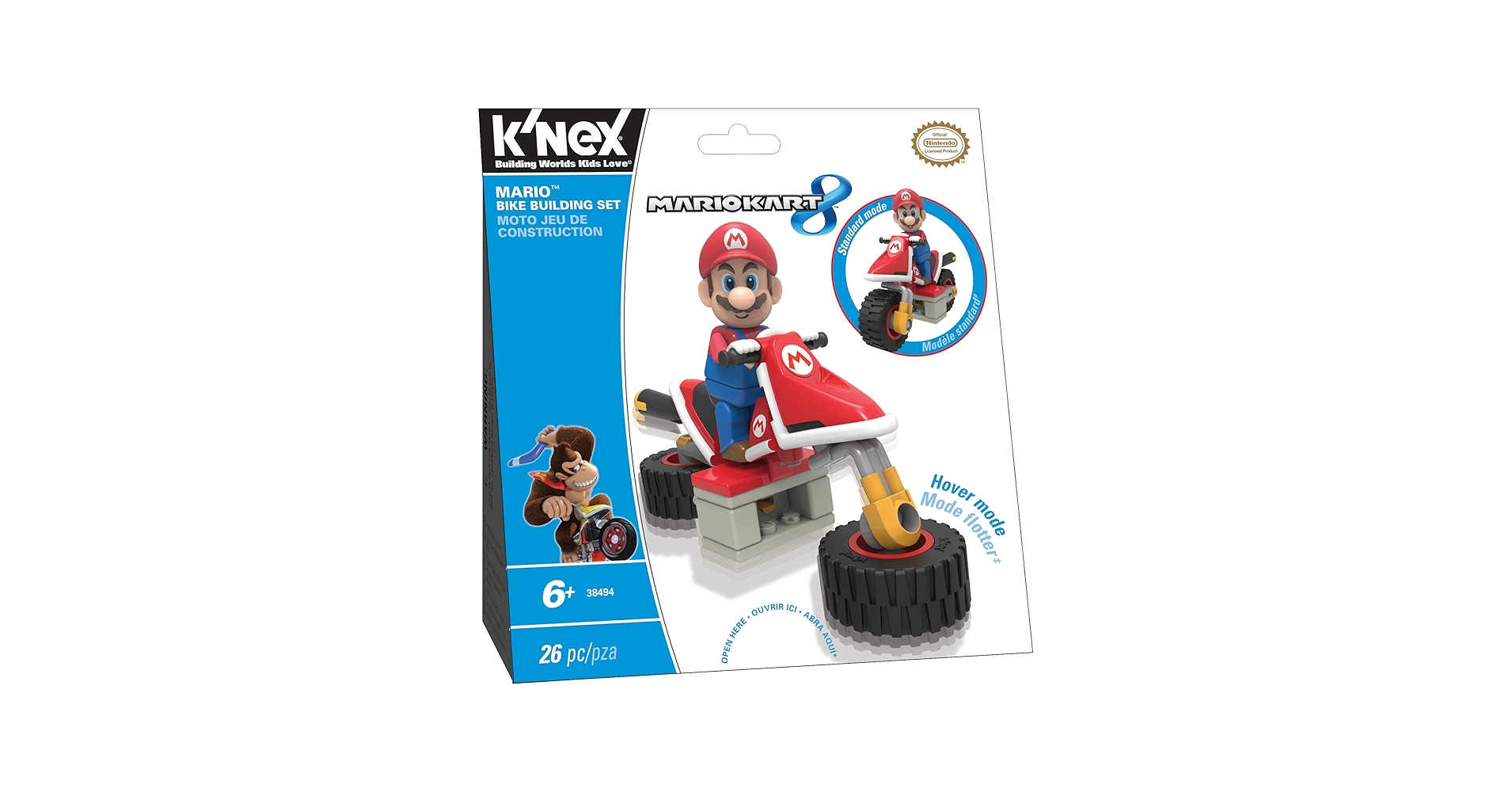 Amazon.com: K'NEX Mario Kart 8 - Mario Bike Building Set : Toys