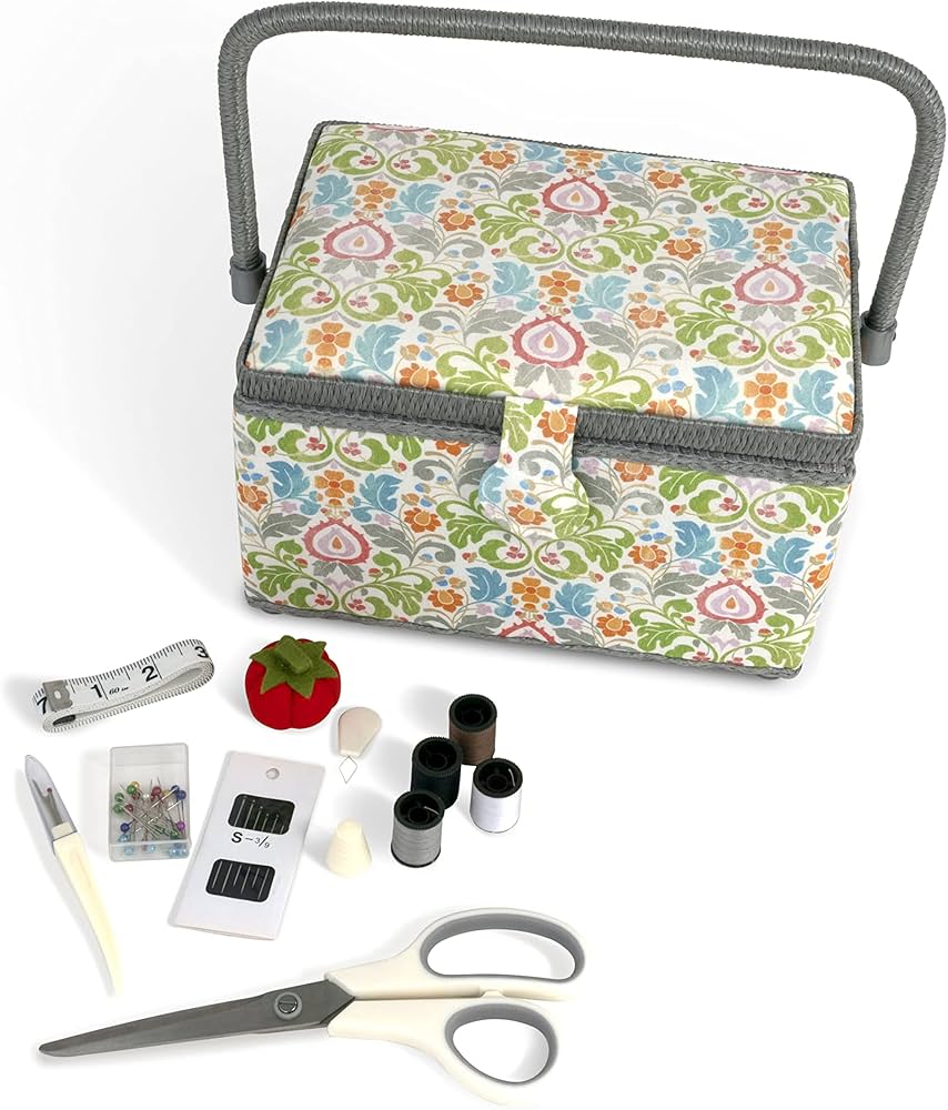 Amazon.com: Dritz Medium Sewing Basket Kit Filled with Essential