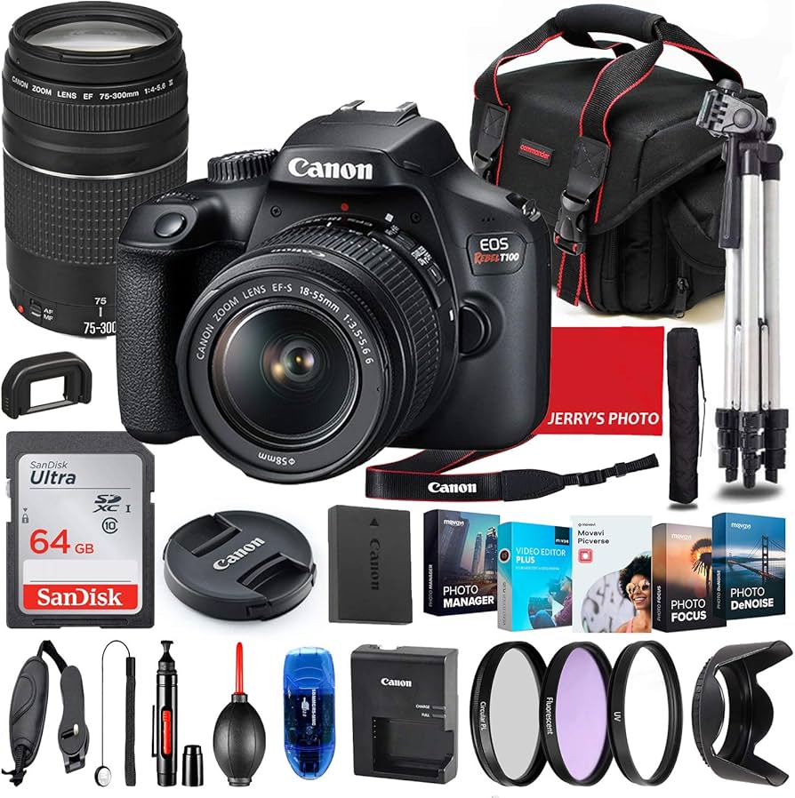 Amazon.com : Canon EOS Rebel T100 DSLR Camera with 18-55mm & 75