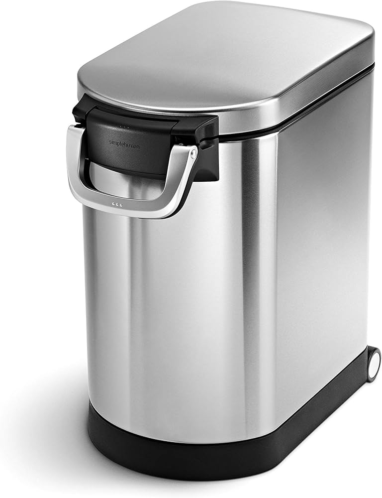 Amazon.co.jp: simplehuman ペットフードボックス シルバーステンレス