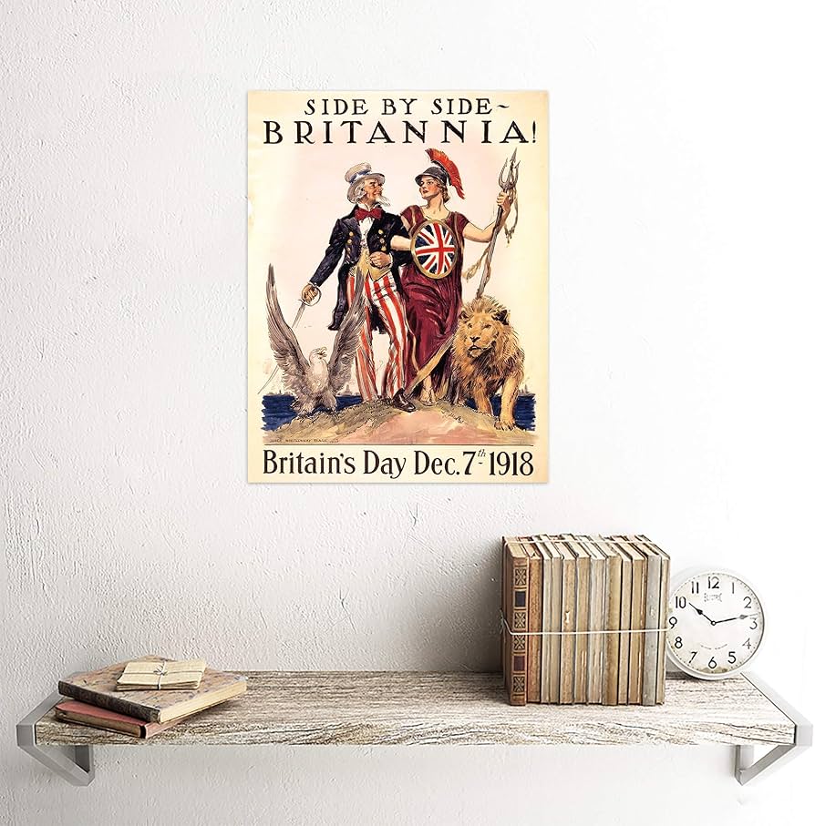 Amazon｜Political USA UK Post War Wwi Uncle Sam Britannia Art