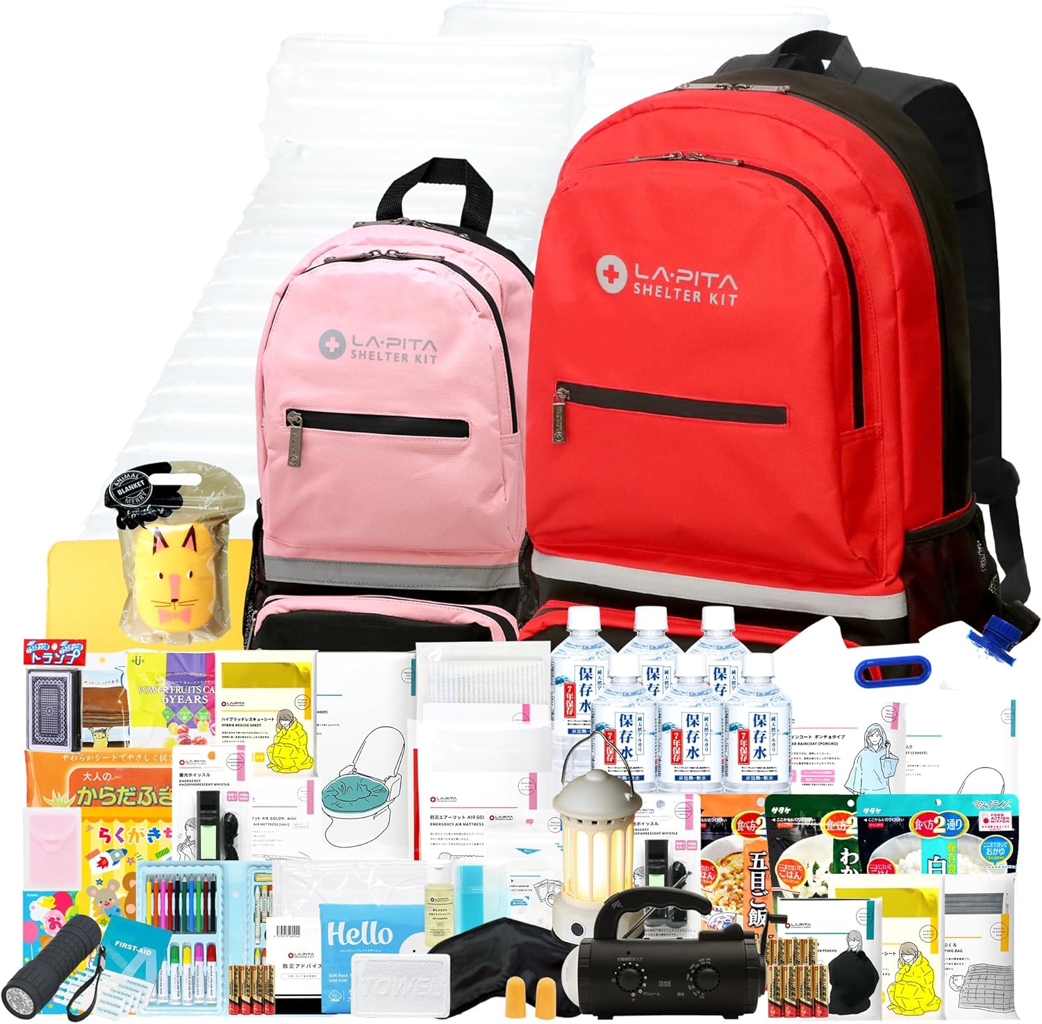 LA・PITA 親子でそろえる 防災セット SHELTER FAMILY 防災リュック