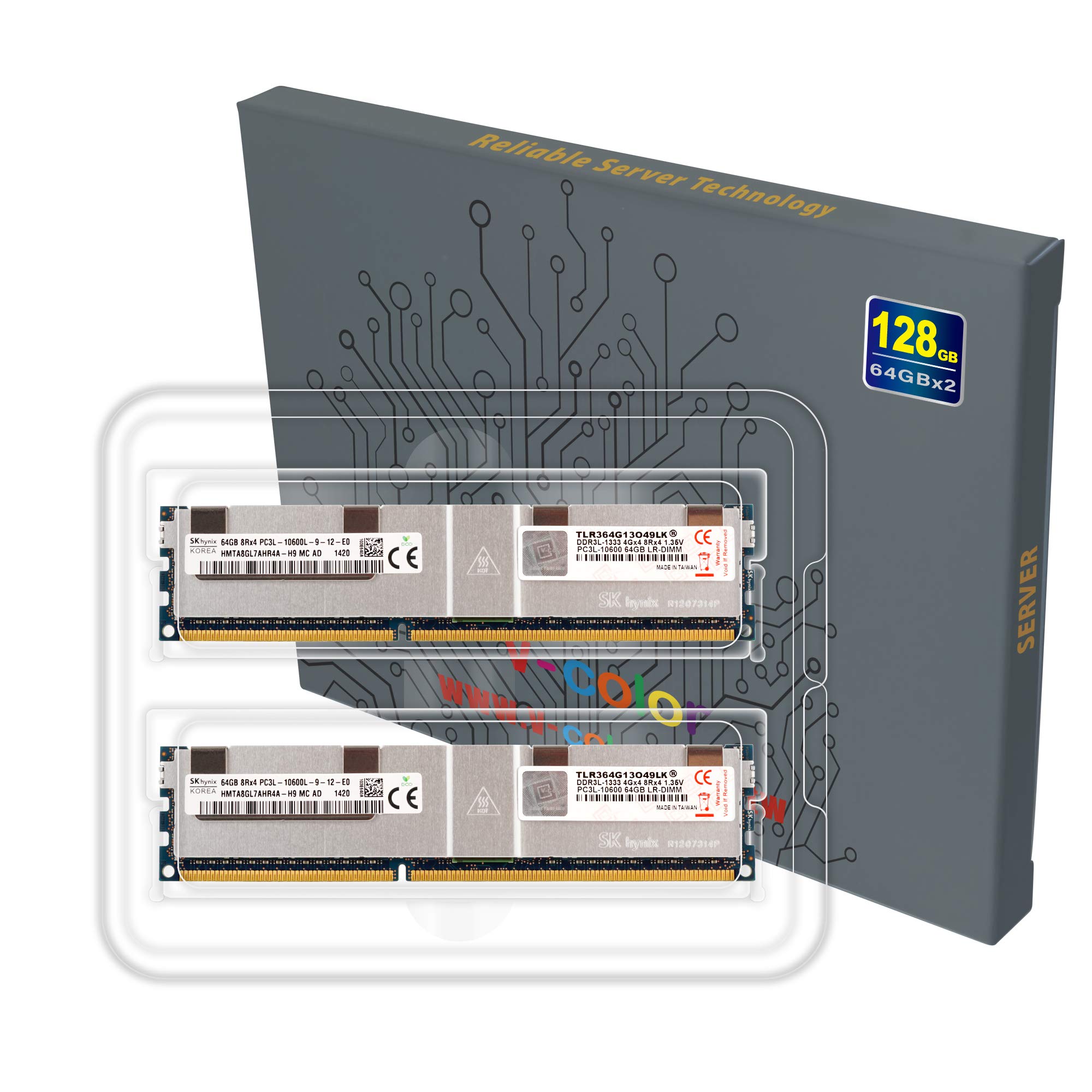 中古動作品SKhynix製サーバ用メモリPC3L-10600L 64GB 2枚 中古動作品