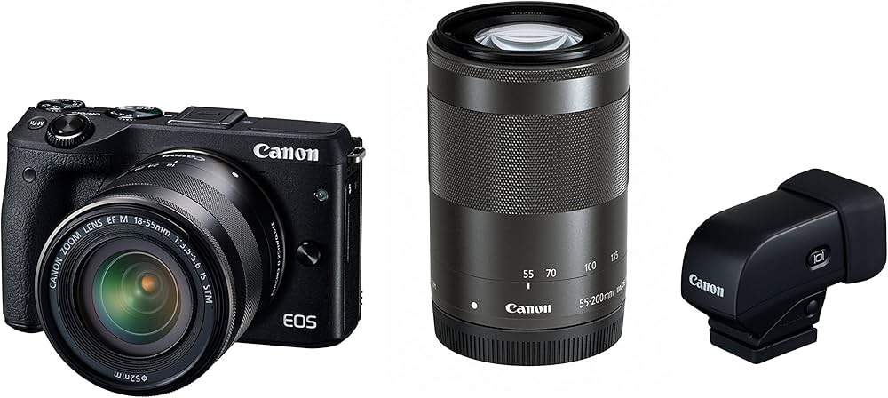 極美品 CANON キャノン M3 ダブルレンズ EVFキット ブラック Amazon.co