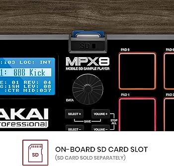 Amazon.com: Akai Professional MPX8 - Portable Sample Pad
