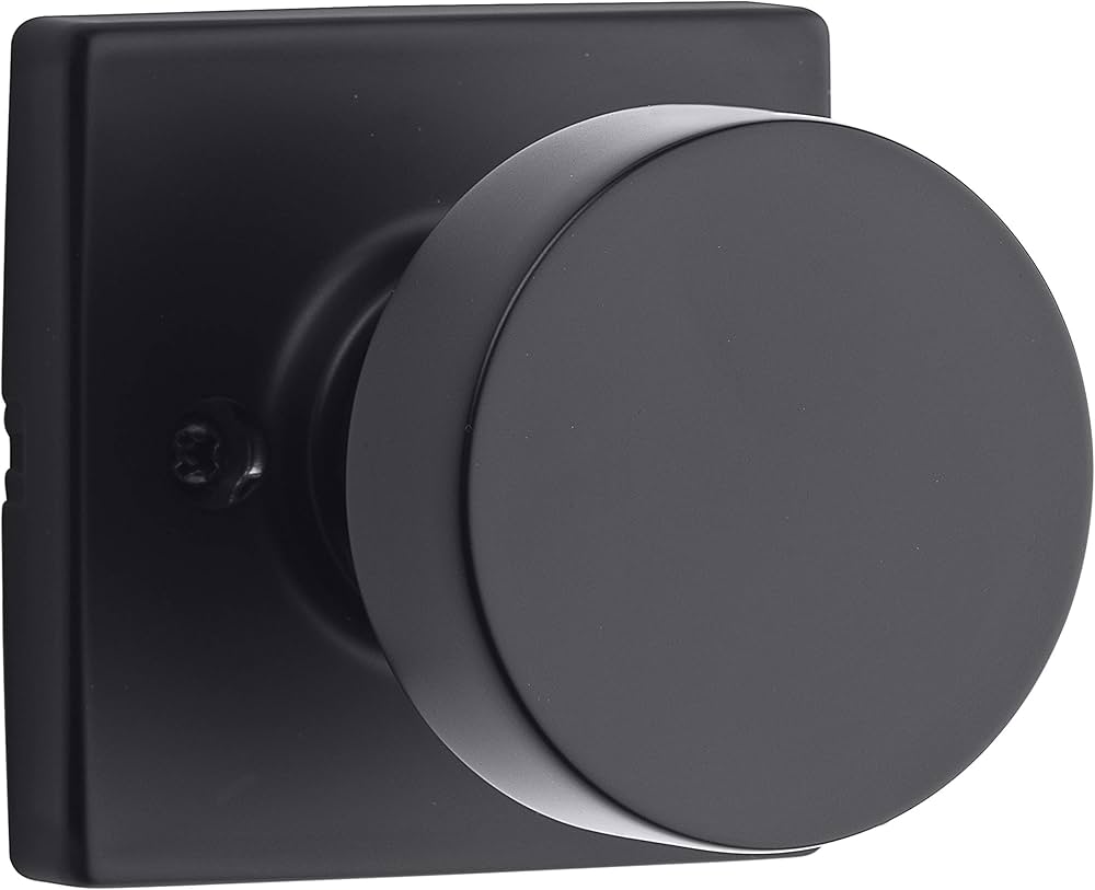 Kwikset Pismo Dummy Door Knob, Single Sided Handle for Closets