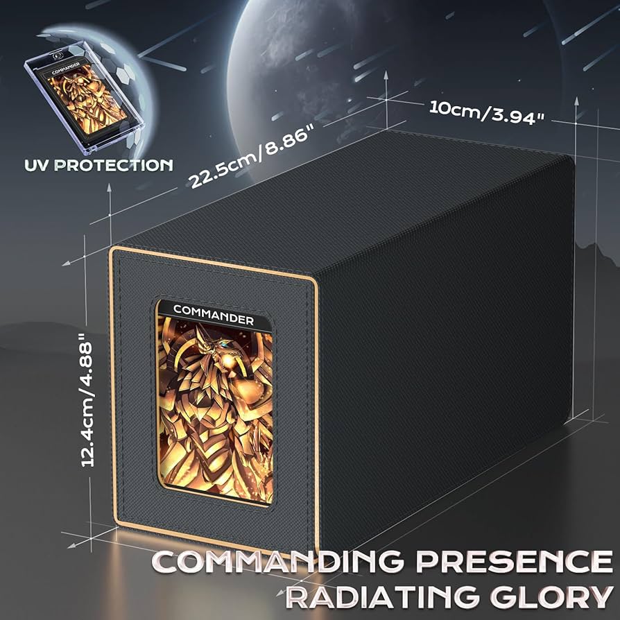 ZLCA Card Deck Box with Display Window,MTG Commander Deck Box Fits