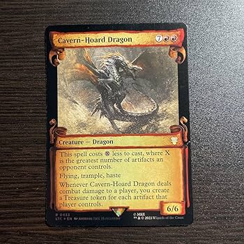 Amazon.co.jp: MTG シルバー foil 英語版 洞窟に宝蓄えしドラゴン 銀幕