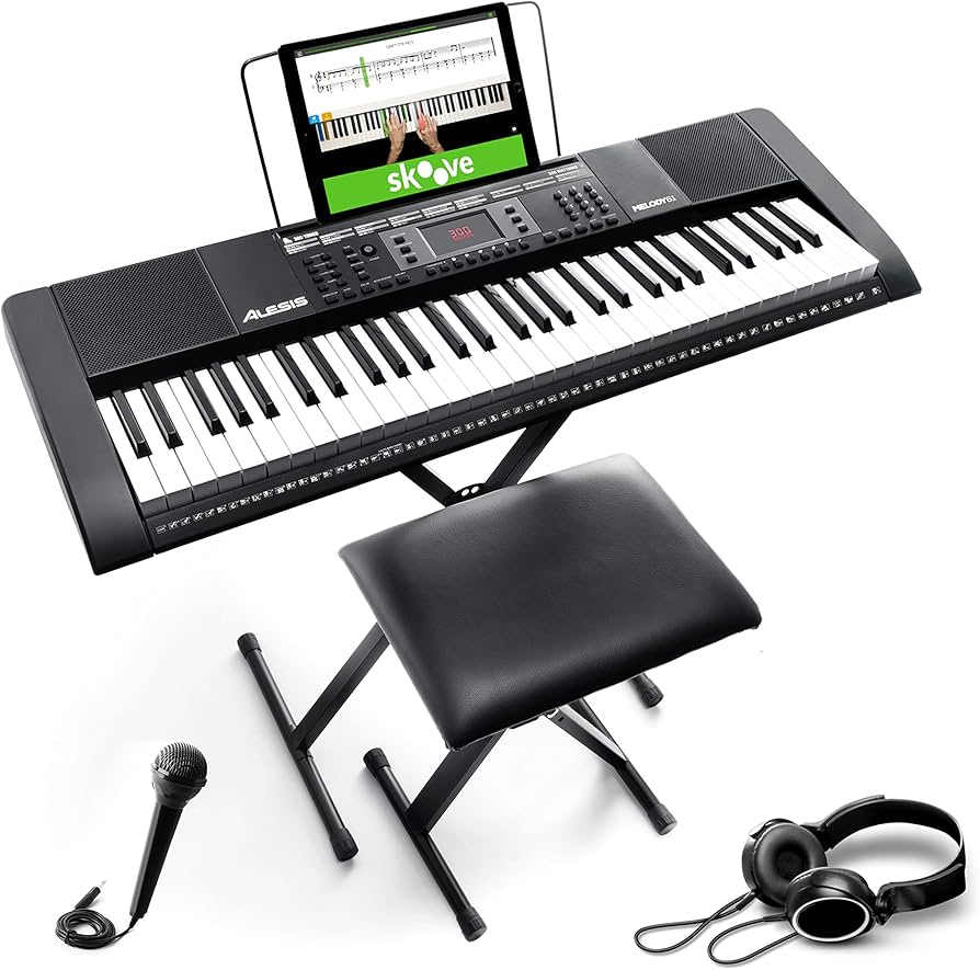 Amazon.co.jp: Alesis 電子キーボード 61鍵盤 ヘッドホン スタンド