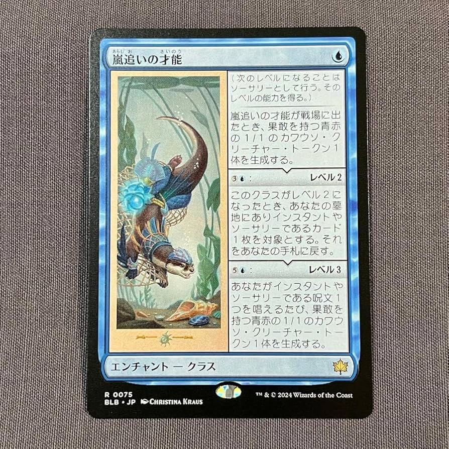 MTG BLB 嵐追いの才能 日本語 4枚セット 嵐追いの才能 Foil 4枚セット