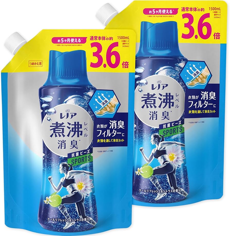 Amazon | レノア 超消臭 煮沸レベル消臭 抗菌ビーズ スポーツ クール