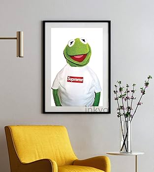 Pôster Supreme Kermit The Frog – 28 x 43 cm – Pôster fosco de