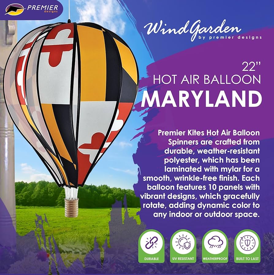 Amazon.com: Hot Air Balloon Hanging Garden Spinner 22