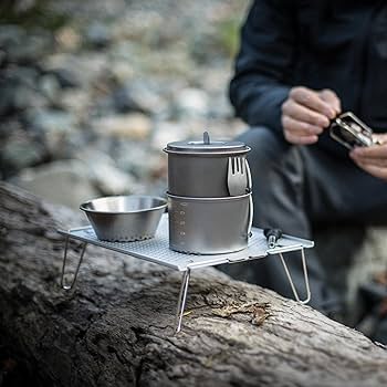 Amazon.com : Snow Peak's Ozen Solo Table, SLV-171, Aluminium