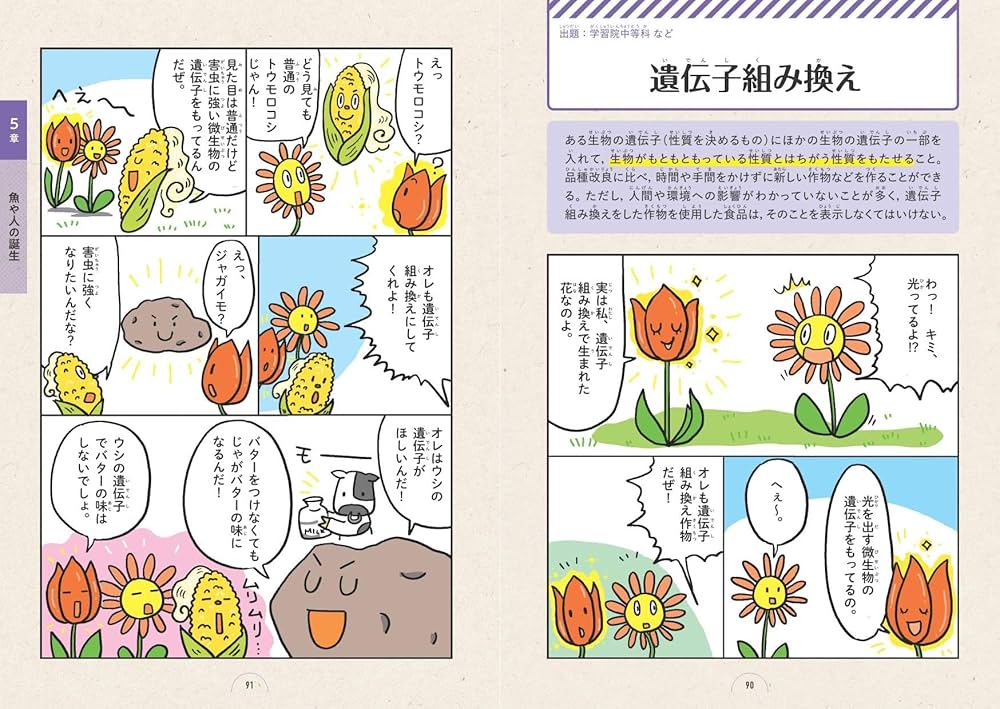 マンガでわかる！中学入試に役立つ教養 動物・植物100 (マンガでわかる