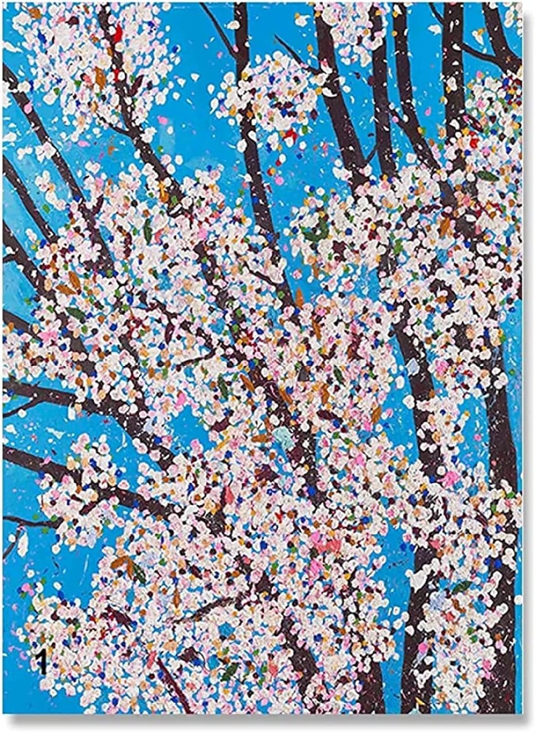 Amazon.co.jp: ダミアン・ハーストポスター桜モダンペインティング
