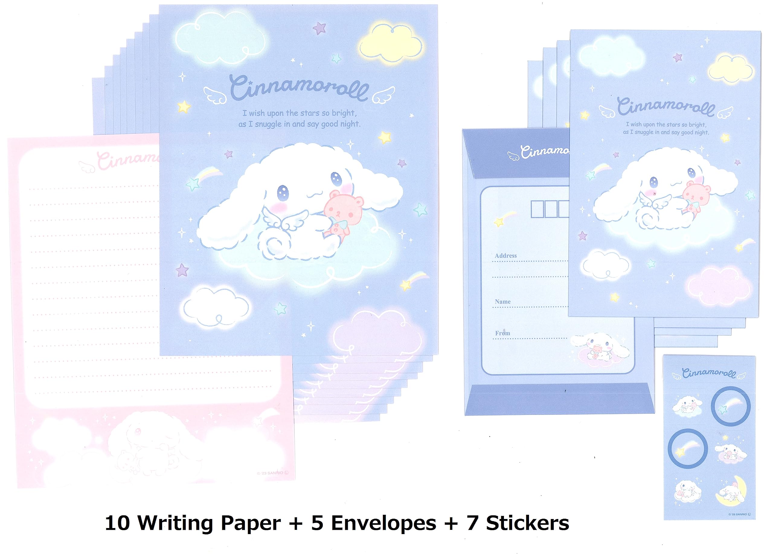 ⭐︎新品 シナモロール レターセット 色鉛筆 メモ帳 シール 定規