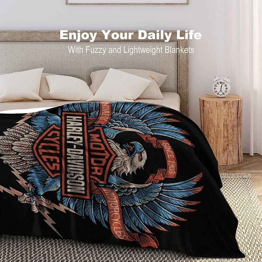 Amazon｜Harley-Davidson ハーレーダビッドソン 毛布 ブランケット