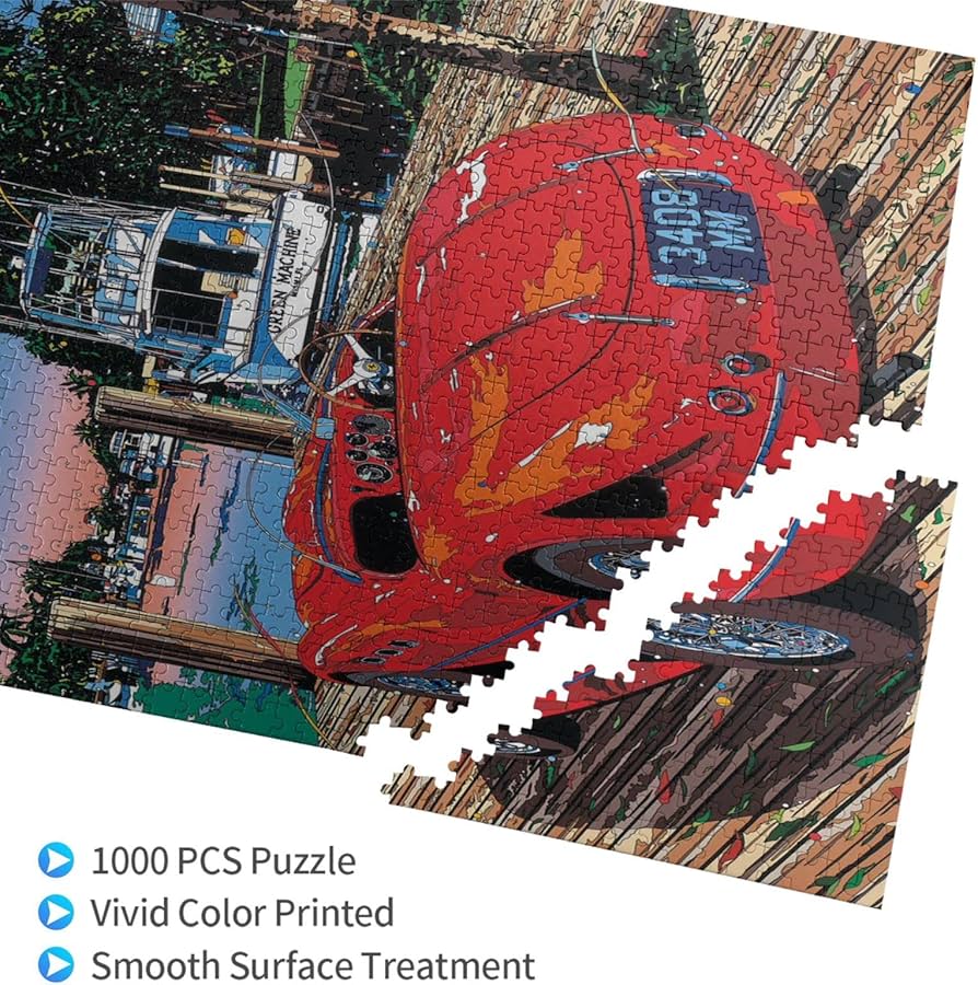 ビンテージパズル◎鈴木英人◎楽園の調べ1000P◎EIZINSUZUKIポルシェ