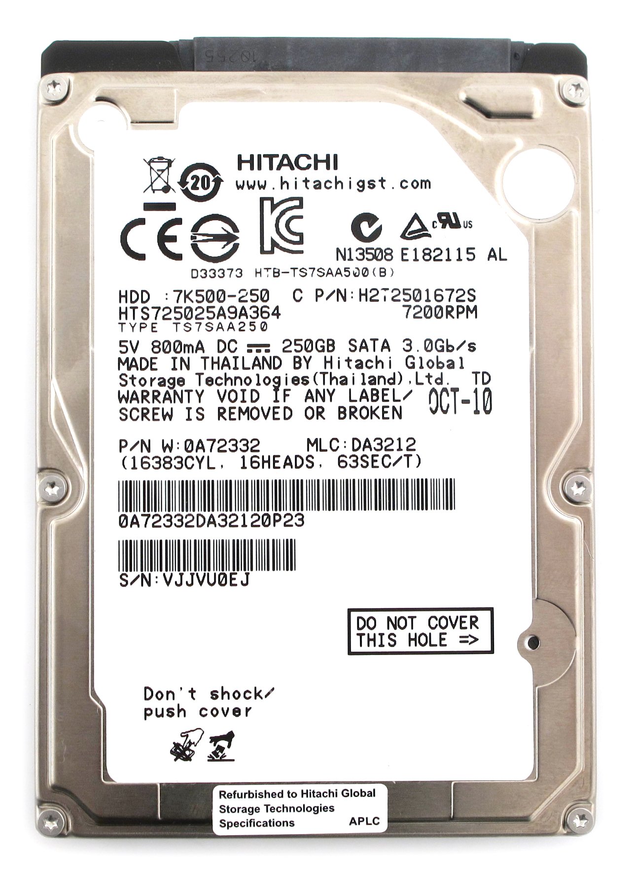 Amazon | Hitachi Travelstar 250GB 7200 RPM SATA ハードドライブ HDD