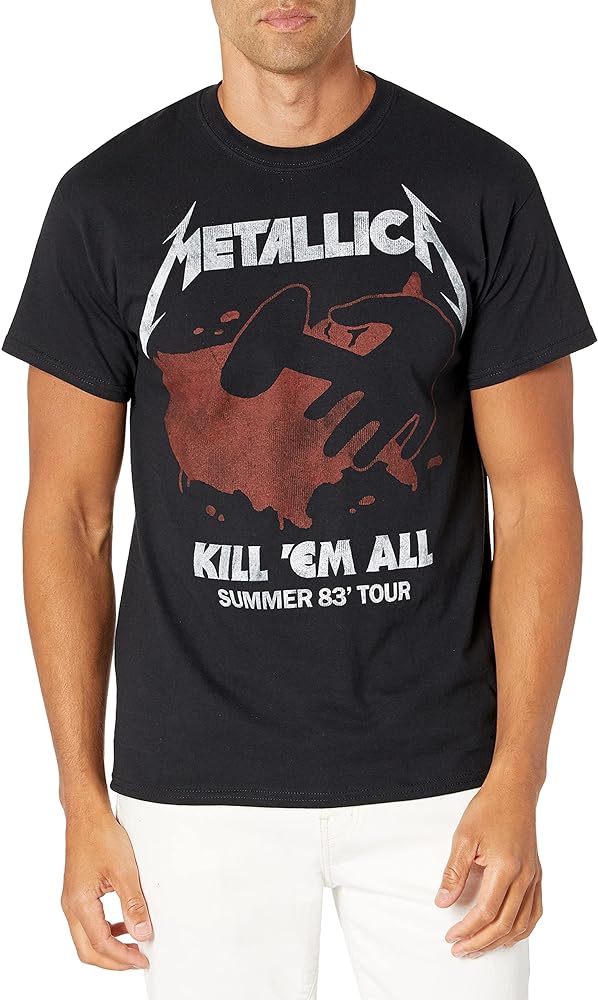 Amazon.com: Metallica Men's Kill 'Em All Tour T-Shirt Small Black