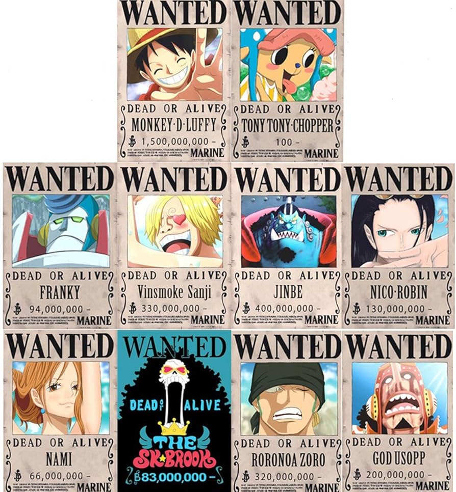 Amazon.co.jp: アニメ ワンピース 海賊 指名手配ポスター10枚セット