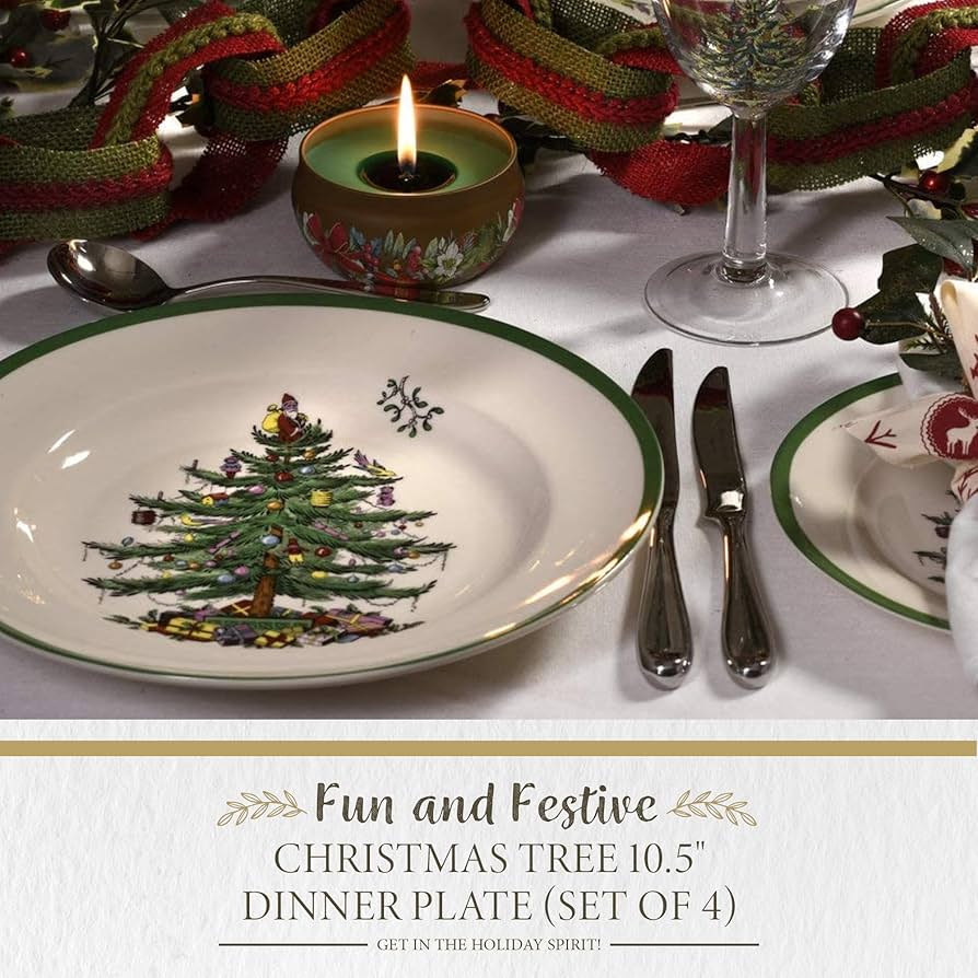 Amazon.co.jp: Spode クリスマスツリー 10.5インチ ディナープレート