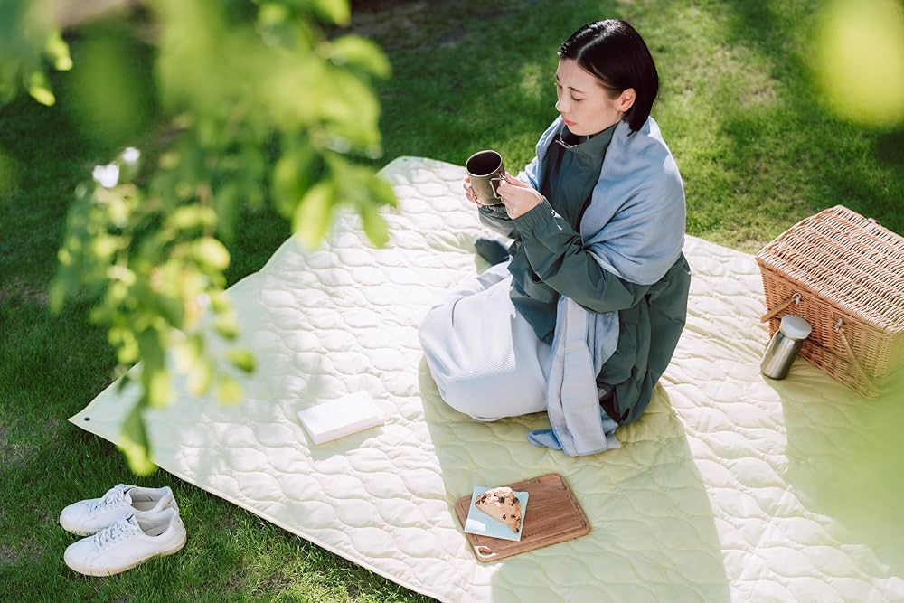 Amazon | スノーピーク(snow peak)ピクニックラグM ライトオリーブ TM