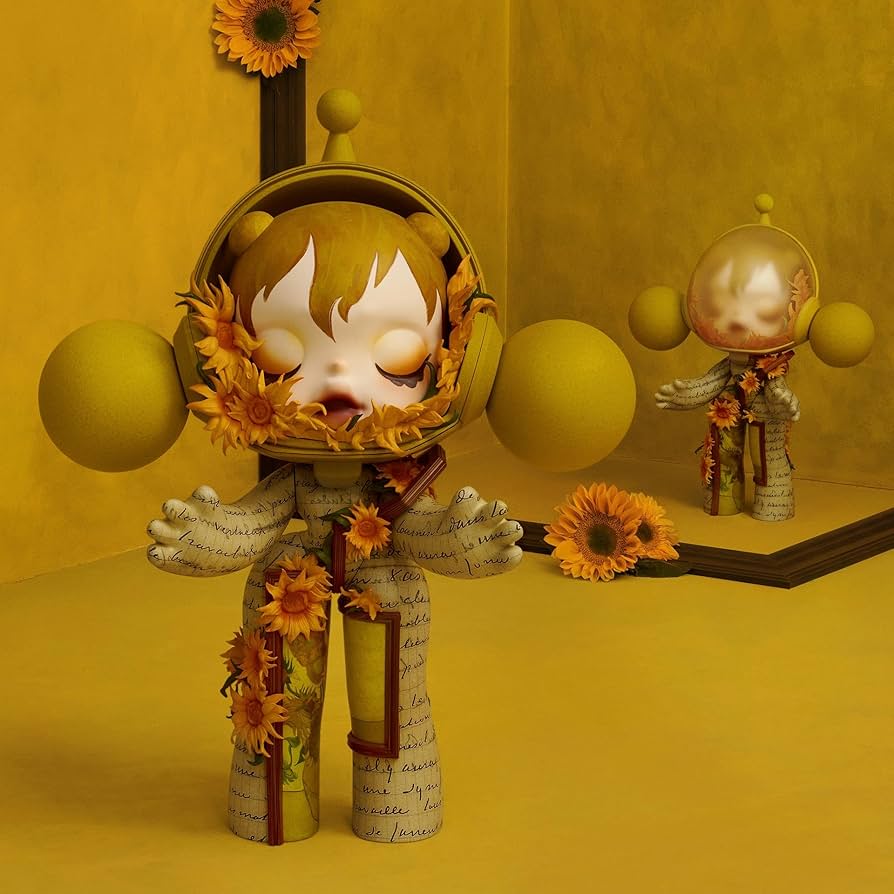 Amazon.com: POP MART MEGA α SKULLPANDA 400% Van Gogh Museum