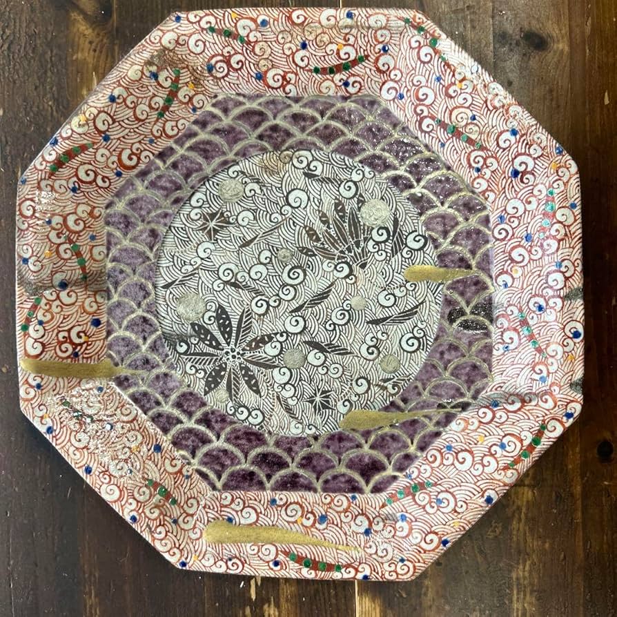 人気陶芸作家 苧坂恒治作 手書き 赤彩 渦赤絵 片口鉢 中鉢 盛鉢