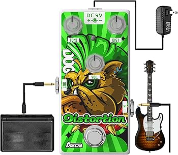 Amazon.com: AZOR Vintage Distortion Guitar Pedal, Mini Distortion