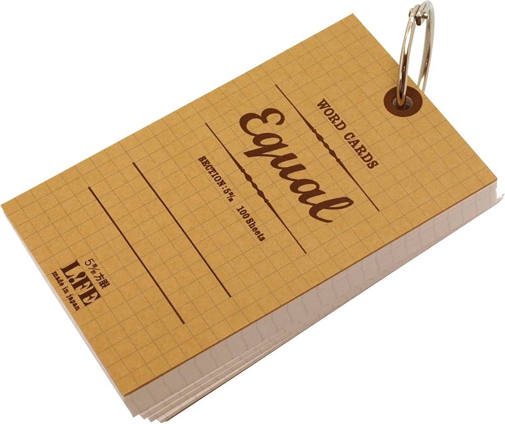 Amazon | ライフ イコール 単語カード 5×3サイズ 方眼【クリチャ