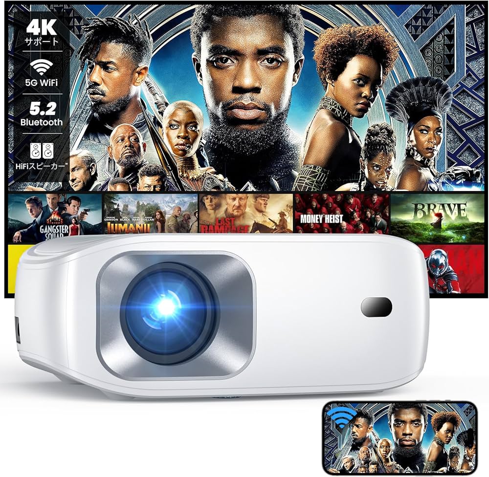 Amazon.co.jp: 【2025進級版】HOMPOW プロジェクター 小型 1080PフルHD