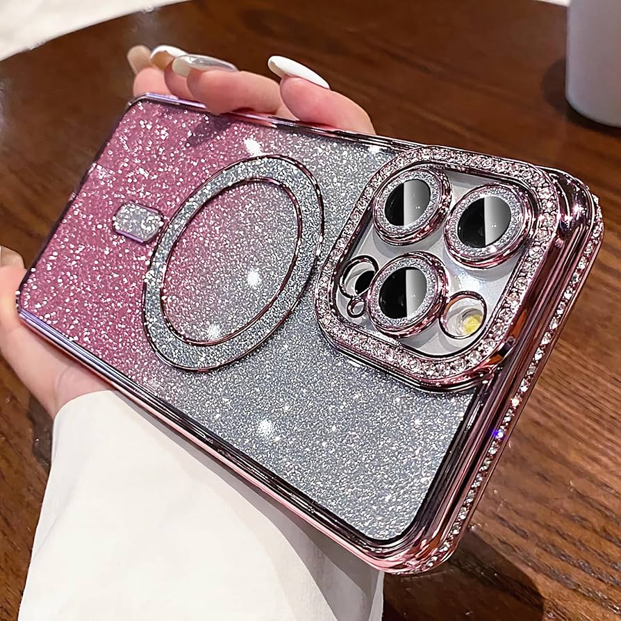 Amazon.com: LXK Magnetic Glitter Case for iPhone 16 Pro Max 6.9