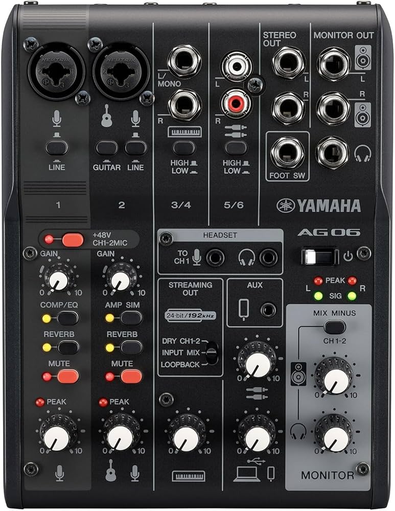 DJ機材 Yamaha AG06 MK2 Yamaha AG06 MK2 WH – United States