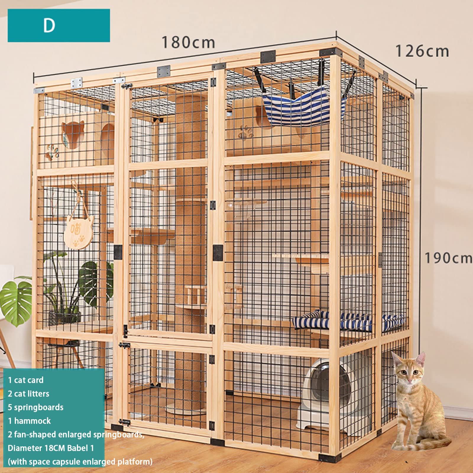 Amazon.co.jp: ケージ 猫 木製 cat cage wood 猫ケージ2段木製 3段
