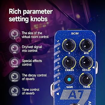 Amazon.com: MOOER A7 Reverb Guitar Pedal Ambiance Versatile with 7