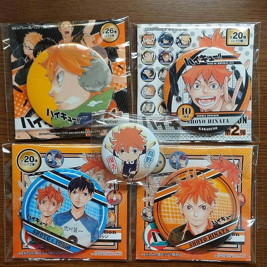 日向翔陽 オールスター缶バッジ 100個 日向翔陽 オールスター缶バッジ