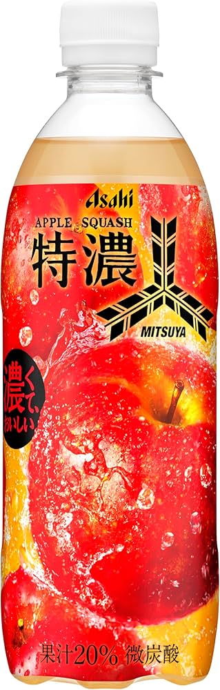 Amazon.co.jp: 三ツ矢 特濃アップルスカッシュ 500ml×24本[サイダー