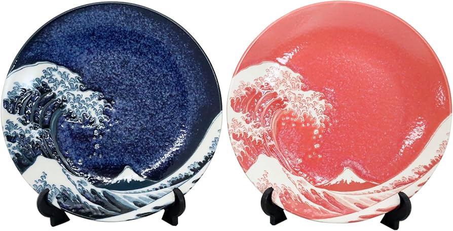 富士山 陶器製絵皿 インテリア 飾り 角額皿 日本の土産 ホームステイの