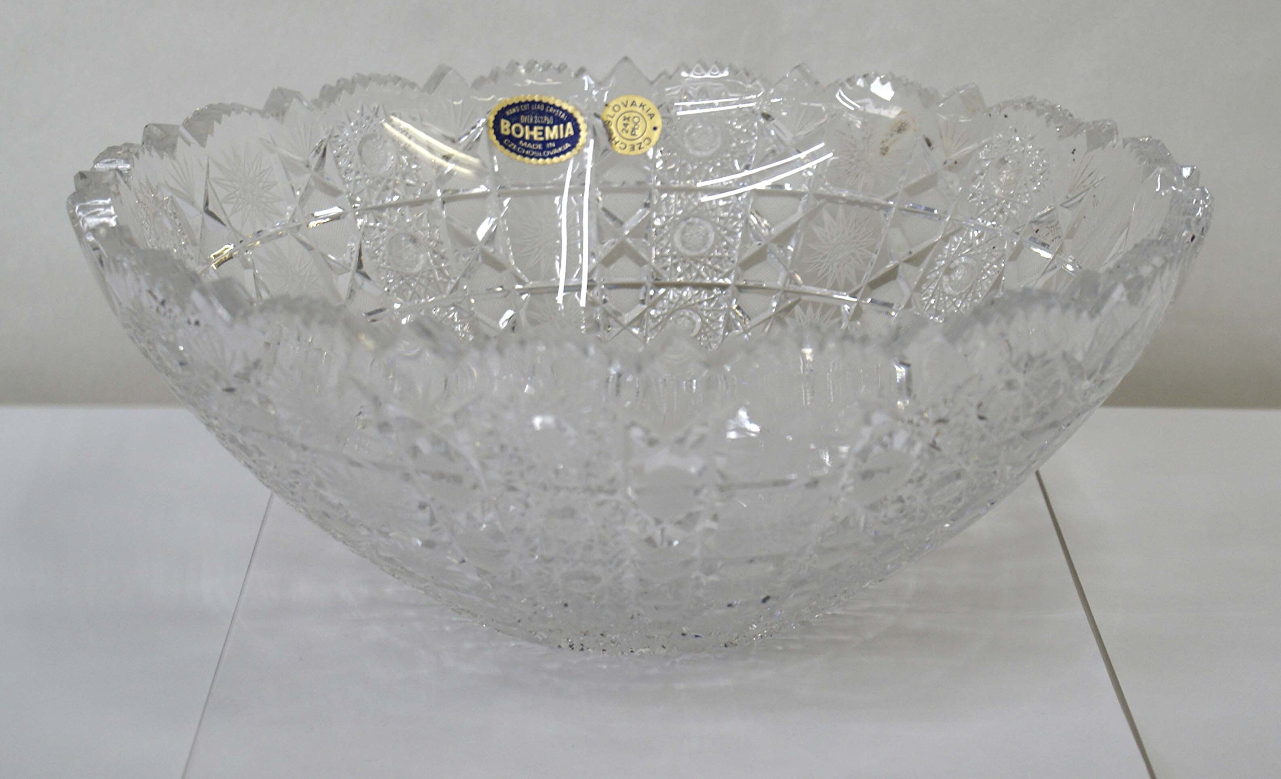 クリスタル カットガラス ボヘミア BOHEMIA ガラス ボウル フルーツ皿