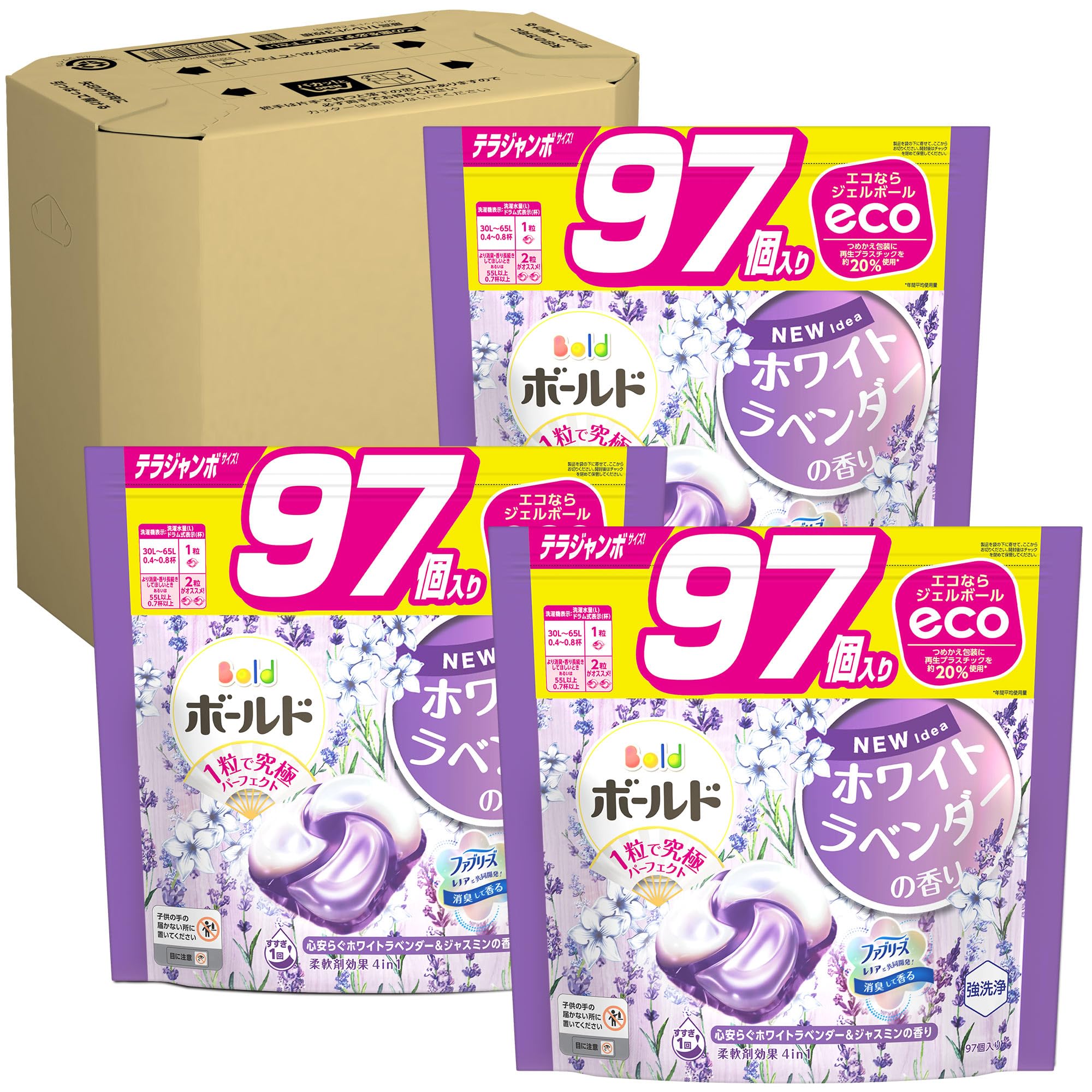 Amazon.co.jp: ボールド 洗濯洗剤 ジェルボール4D ホワイトラベンダー