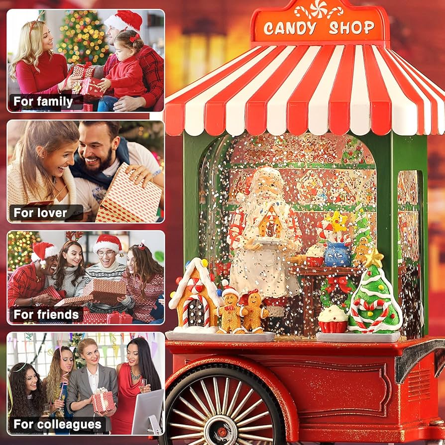 スノードーム││サンタが煙突に│123 スノードーム││サンタが煙突に